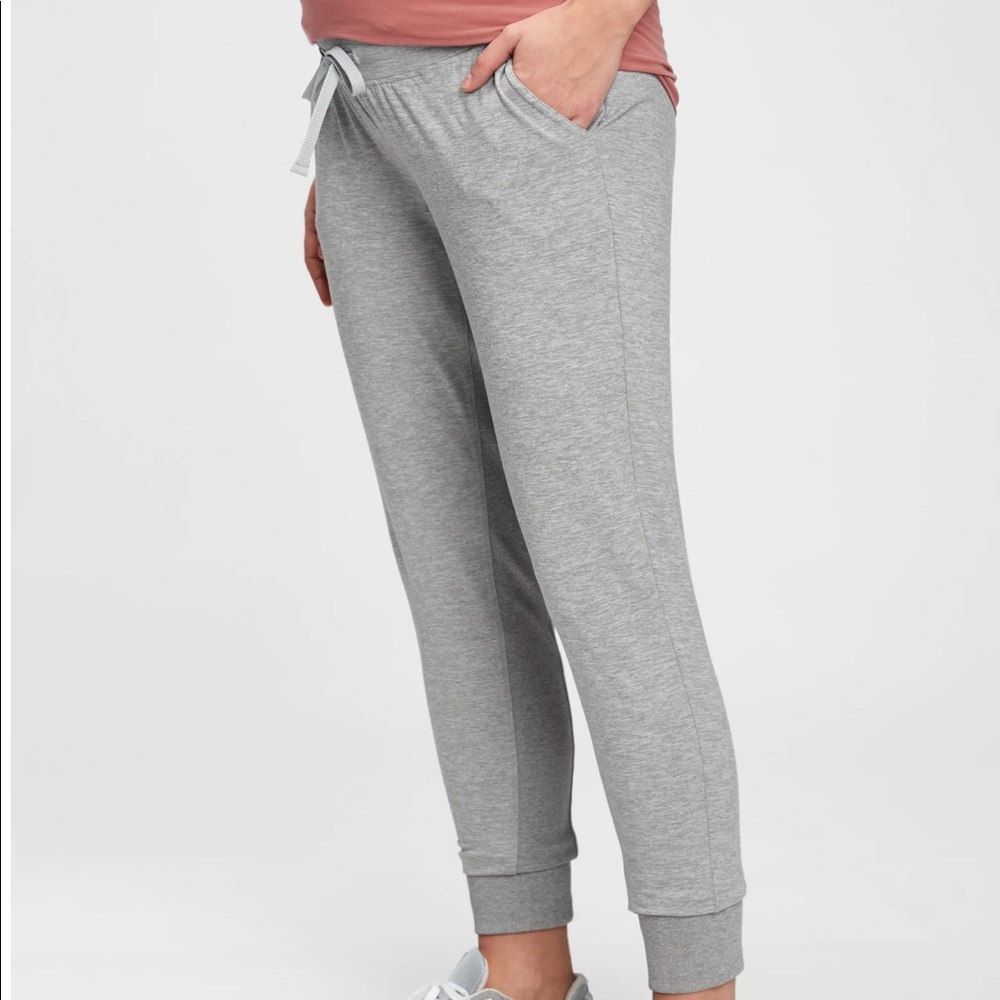 GAP Maternity Jersey Under-Belly Joggers XL Gray